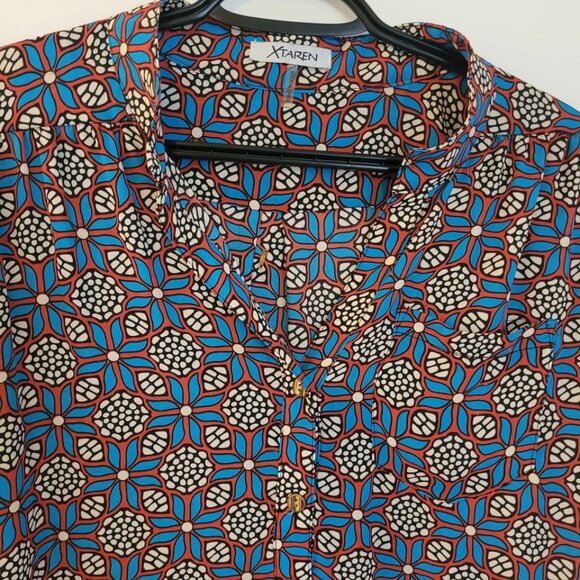 Colourful Blue Red XTaren Tunic Dress Size M - Picture 4 of 7